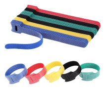 100-pack återanvändbara och justerbara buntband – perfekt för kabelhantering på kontor, hem, trädgårdar och mer – 5 blandade färger