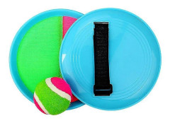 Paddelkast och fångstbollset, utomhusspel för vuxna och familj, strand/gård/inomhus/sportkastningsspel barn/vuxna leksaker med 2 racketar 1 bollar 1 st bl