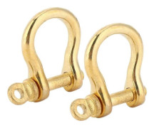 Set Ren Mässing Ankare Schackel U Typ Kedja Schackel Skruv Pin Bågschackel Nyckelring Krok Anslutningsspänne Guld