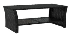 vidaXL Soffbord Svart 100x50x40 cm Konstrotting