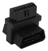 Fickstorlek OBD2 OBDII kabelsplitteradapter, 16-stifts hane till 3-stifts hona, 1 till 2, för diagnostisk förlängning.