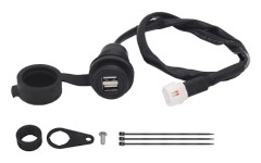 Motorcykel modifierade tillbehör Dubbel-USB-laddare-kontaktadapter för MT-09 SP-MT07 XSR700 XSR900 Tracer-USB-laddningsuttag