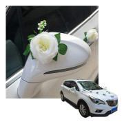 【BEMS】Band Wedding Car, White Rose Wedding Car Decoration