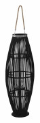 vidaXL Hängande ljuslykta bambu 95 cm svart