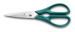 VICTORINOX Köksax för att öppna burkar, knäcka och Har ett vasst skärblad med grön mikrovågsugn Multifunktionell rostfritt stål Sax grön