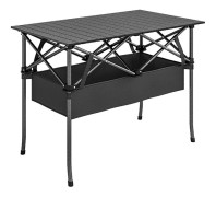 Picknickbord 93x55x68 cm Svart Metall