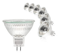 Halogenlampor, MR16 Spotlampa, 12V 35W Lampa, GU5.3 Lampa MR16 Dimbar Lampa, 2-Pin Halogenlampor Varmvit 2700K, 6-pack [Energiklass G], DEBUNS