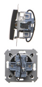 SIMON 54 Enkel rulljalusiknapp, infälld, mattsvart
