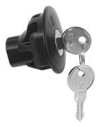 Svart bilbränslelock med nyckel Lätt och kompakt plastmetalloljetanklock för modifierade fordon Säkert bränsleskydd -