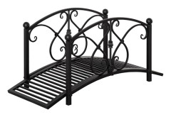 Garden Bridge 102x48x49 cm Svart Metall