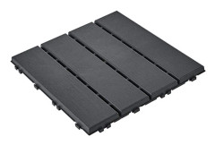 SoBuy Trallplattor 35-pack 30,5x30,5x2cm - Halkskyddade Utomhusplattor | Balkong & Trädgård Grå SDA15-HG