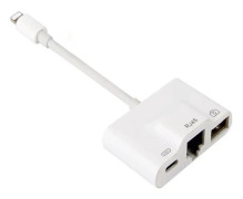10/100 Mbps Lightning till RJ45 Ethernet LAN Nätverksadapter för iPhone/iPad med 8-stifts Lightning-kontakt