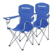 SONGMICS 2 hopfällbara campingstolar, bekväma, kraftiga struktur, blå