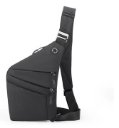 [KK] Stöldskyddad Crossbody-väska för kvinnor, Resesäkerhetsväska med RFID-skydd & Vattentätt Oxfordtyg Svart