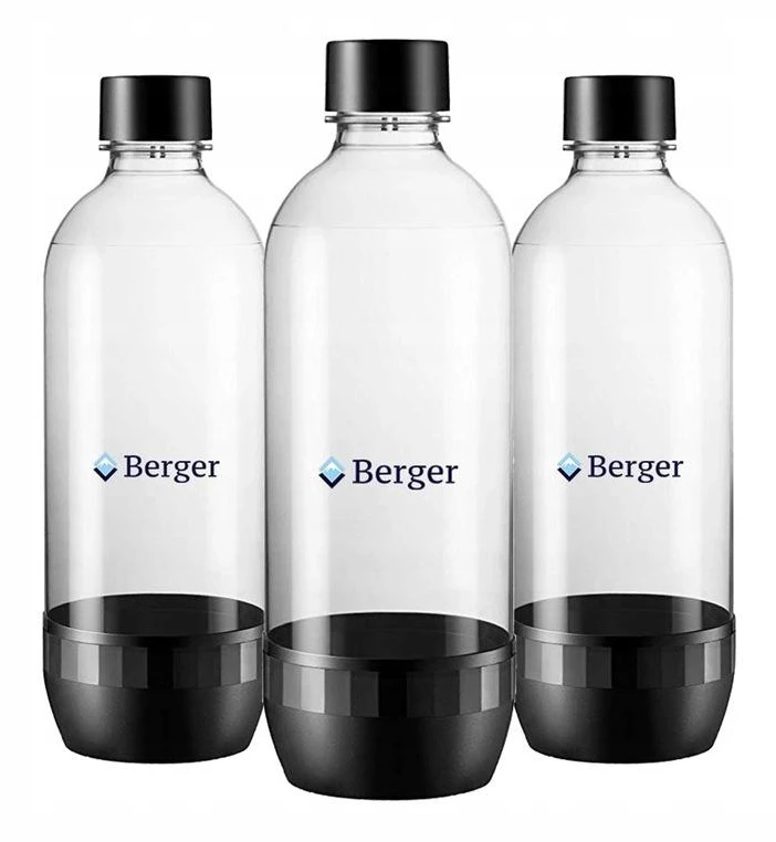 Berger Flaska 1L Set med 3 St. Till Sodastream SodaProduktionsenheter