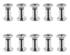 50 uppsättningar M5 x 10 mm Chicago skruvstolpar bindskruvar 10 mm