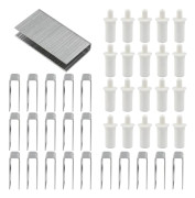20-pack reparationssats för fönsterluckor, ersättningsverktygssats för plantage, premium lutningsstång, lameller, häftklamrar och fjäderbelastade stift för effektiv - 20-pack