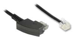 Alcasa T2A-10 telefonkablar 10 m Svart