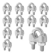 12-pack 304 rostfritt stål M5 vajerklämmor - 3/16\" U-bultkabelklämmor för marin/utomhus/konstruktion 12-pack 12 st 16\" M5-12pcs size_name
