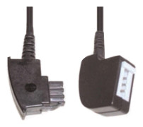 e+p T 27 6m svart telefonkabel (T27)