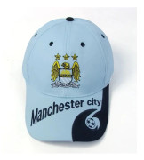 Broderad keps Unisex Justerbar Fotbollskeps Manchester City Light Blue