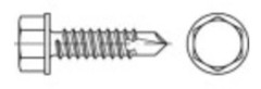 TOOLCRAFT borrskruv 4,2 mm 16 mm utvändig sexkant stål förzinkad (1000 st.)