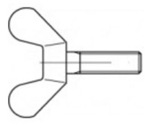 TOOLCRAFT TO-5447532 vingeskruv M10 25 mm DIN 316 mässing 25 st