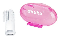 AKUKU A0265 Silicone toothbrush in case pink