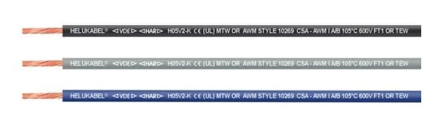 HELUKABEL Fivenorm H05V2-K, Kabel för medelhög spänning, Svart, Polyvinylklorid (PVC), Koppar, 1 mm ², 9,6 kg/km