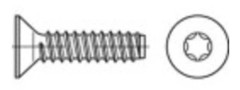 Försänkta plåtskruvar TOOLCRAFT 70 mm T-profil ISO 14586 Stål galvaniskt förzinkad 250 st