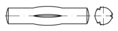 TOOLCRAFT TO-5438109 räfflad kilstift 6 mm stål, 100 st