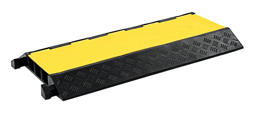 vidaXL Kabelskydd 3 kanaler gummi 93 cm