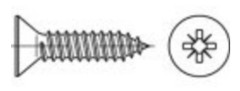 TOOLCRAFT TO-5433033 försänkt krysskruv Philips 80 mm, stål, galvaniserat 250 st
