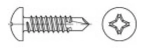 TOOLCRAFT borrskruvar 6,3 mm x 50 mm Philips krysspår stål galvaniserat 500 st