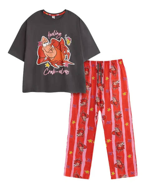 Den lilla sjöjungfrun Dam Sebastian Kortärmad Lång Pyjamas Set