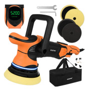 Dual action bilpolermaskin 1000W 15mm slag 125mm platta 2 svampar