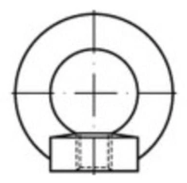 TOOLCRAFT 109405 ringmuttrar M22 DIN 582 stål (1 st.)