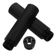 Mikrofonstativ förlängningsrör i aluminiumlegering, teleskopiskt justerbar stång för livestreaming och inspelning, 2-pack med 5/8-27 till 3/8-16 adapter