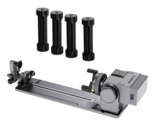 R8 roterande chuck - roteraxel för lasergravyr - justerbar 180° rotation - för 1–80 mm objekt - med höjdfötter