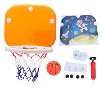 Inomhus Mini Hopfällbar Basketkorg med Sugkoppar för Dörr/Vägg - Barn - Orange
