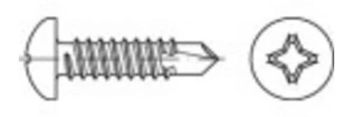 TOOLCRAFT borskruv 6,3 mm 70 mm korsspår Philips stål förzinkad 250 st