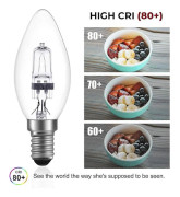 42W E14 C35 Dimbar halogenlampa AC 220 240V Varmvit 2700K halogenljuslampa (10st)