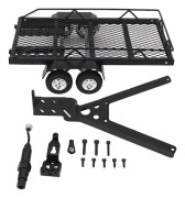 RC 1/24 Skala Släpvagn med Dubbla Axlar för SCX24 FCX24 Skalmodeller - Modifieringstillbehör