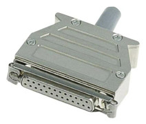 Harting D-SUB-hus 25-pol 180° metalliserat silvrig 09 67 025 0453 (1 st)