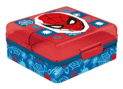 Smörgåslåda - TATAWAY - Spiderman - Återvinningsbar plast - 3 fack - Röd