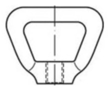 TOOLCRAFT 1069484 Kurvmuttrar M8 DIN 80704 Rostfritt stål A4 1 st