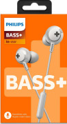 Philips BASS+ SHE4305WT Hörlurar med trådbunden in-ear mikrofon 3,5 mm jack brusisolering vit