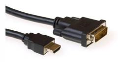 ACT Konverteringskabel HDMI A hane till DVI-D hane 1,00 m. Längd: 1 m Hdmi a - dvi d sl m/m 1,00m (AK3739)