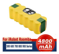Roomba batteri - Li-Ion ersättningsbatteri R3 - 14,4V 48000mAh - För iRobot dammsugarrobot - Passar 500 550 560 600 650 698 780 980 976