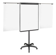 Flipchart Bi-Office mobil 70x102 cm, whiteboard för torrtorkning, med utdragbara armar